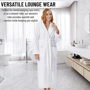 Peignoir Spa unisexe à col châle <span class=keywords><strong>pour</strong></span> hommes et femmes Taille unique-<span class=keywords><strong>pour</strong></span> l'été et l'automne - Product Image 6