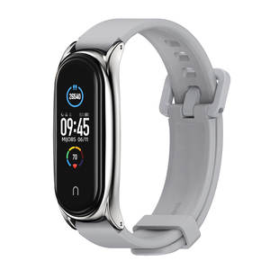 Mijobs, <span class=keywords><strong>correa</strong></span> de reloj con marco de <span class=keywords><strong>metal</strong></span> de silicona, <span class=keywords><strong>Correa</strong></span> Plus, pulseras, pulsera para Xiaomi <span class=keywords><strong>Mi</strong></span> <span class=keywords><strong>Band</strong></span> 3 4 5 <span class=keywords><strong>6</strong></span> 7 - Product Image 4
