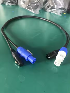 1 עד 20 מטר dmx כבל חשמל 3 פינים xlr עם אבקת מחבר אבקה tur1 כוח & dmx לשלב כבל