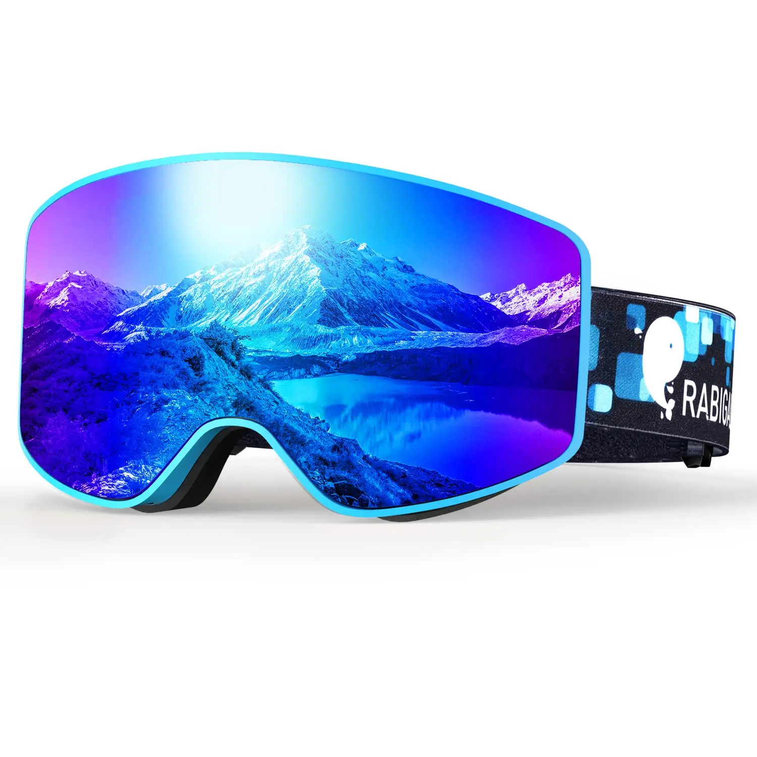 Fabrika UV400 koruma snowboard spor gözlük çift yan Anti sis kayak gözlüğü kaymaz silikon kayış