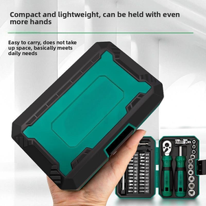 40-Piece Home <strong>Multi</strong>-<strong>Function</strong> <strong>Tool</strong> <strong>Set</strong> | Ratchet Wrench with High Torque | Socket &amp; Insulated Screwdriver Combination Kit - Product Image 4