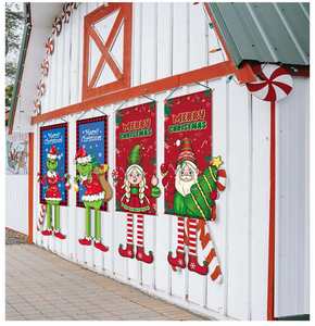 Bandera Publicitaria Colgante con Diseño de Santa Claus Navideño, Personalizada con Impresión, para Celebraciones Navideñas - Product Image 5