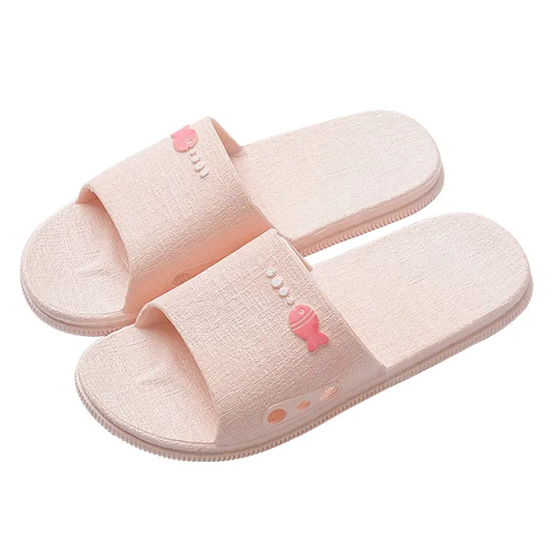 Verano nuevo plástico pez escupir burbuja PVC suela blanda color sólido antideslizante baño al aire libre zapatillas casuales para hombres y mujeres