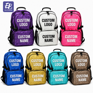 Sac à dos de cheerleading noir personnalisé avec paillettes, logo d'équipe, <span class=keywords><strong>nom</strong></span> personnalisé et strass pour les équipes de cheerleading, de danse, de gymnastique et d'étudiants - Product Image 4