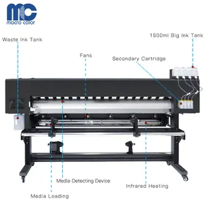 Impresora de solvente ecológico de gran formato, precio más bajo, 1,6 m/1,8 m, bajo coste, XP600, para Banner/publicidad
