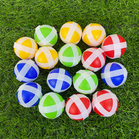 Balles de golf multi-couleurs en plastique monobloc, dureté 70, diamètre 43 mm, avec fonction adhésive pour l'entraînement sur cible de fléchettes en tissu