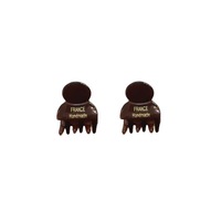 Pince à cheveux petite en acétate à motif géométrique et dégradé de couleurs, pour femme, pour l'été, pour les franges latérales et le coiffage, accessoire capillaire élégant
