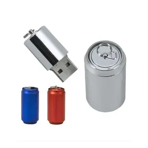 Custom logo can shape usb pendrive USB 2.0 Flash Memory Stick 16Gb Cola Beer Can Shaped USB Drive 2gb-128gb