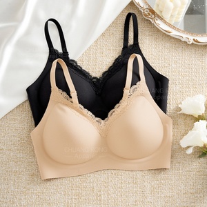 <span class=keywords><strong>Reggiseno</strong></span> in gel senza cuciture stile europeo-americano da donna, scollo a V, in pizzo, convertibile, tinta unita, estivo, nude, confortevole, invisibile, con effetto lifting, senza ferretto - Product Image 2