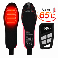 Semelles chauffantes alimentées par batterie 3500 mAh, semelles chauffantes électriques à télécommande pour le ski, la randonnée, les activités de plein air en hiver