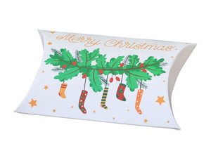 <strong>Cheap</strong> Paper <strong>Pillow</strong> Personalized Merry Christmas Chocolate Candy Box Packaging for Gifts - Product Image 3