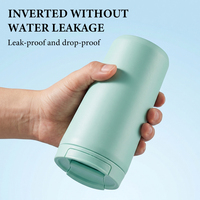 Gobelet isotherme en acier inoxydable de couleur unie, design classique, avec couvercle rabattable, pour le bureau, idéal pour les cadeaux d'affaires