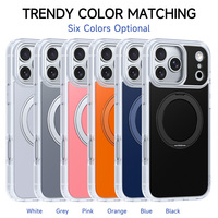 Étui de téléphone magnétique fin et lisse 360 °   Coque de protection antichoc avec support rotatif pour iPhone 18 17Air 17 16 15 Plus Pro Max