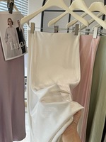 Falda Larga de Satén Sólido con Cintura Alta y Corte en A para Mujer, Estilo Sirena, Casual y Elegante para Primavera/Verano