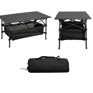 Lightweight Aluminum <strong>Folding</strong> <strong>Table</strong> <strong>Roll</strong> up <strong>Table</strong> With Easy Carrying Bag for Car Camping - Product Image 2