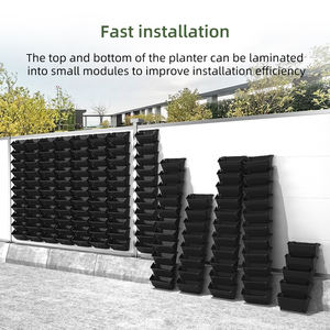 Naturix Sistema de jardín vertical <span class=keywords><strong>Macetas</strong></span> florales <span class=keywords><strong>Macetas</strong></span> para plantas al aire libre <span class=keywords><strong>Macetas</strong></span> verticales Negro - Product Image 5