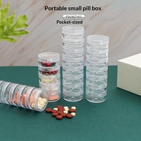 Boîte à pilules portable PC, qualité alimentaire, étanche à l'humidité, design moderne brillant, multifonction, mini-séparateur hebdomadaire pour médicaments et capsules