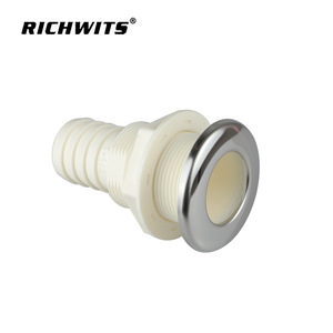 RICHWITS ABS Plastic Water Outlet With Steel Cap For <b>Yacht</b> Boat RV Drain Hole Marine Accessory - Product Image 4