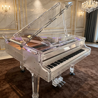 Source Factory High-End Customization 88 Keys Transparent Acoustic Crystal Grand Piano With Installable Self Playing System