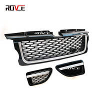 ROVCE – Grille de pare-chocs avant de voiture, couvercle de ventilation latérale noir argent pour Land Rover Range Rover Sport 2006-2009 L320