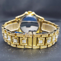 Montre de luxe pour homme MISSFOX en or 18 carats, avec diamants, date et jour, mouvement à quartz, livraison directe