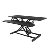 AUKI 1010MM – Convertisseur de bureau électrique moderne en bois, réglable en hauteur – Poste de travail pour bureaux de bureau et de maison