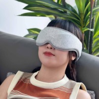 Masque chauffant 3D avec masseur Masque chauffant en soie sans fil pour les yeux Masseur pliable pour les yeux