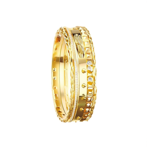 กำไลข้อมือสแตนเลสชุบทองประดับเพชร เครื่องประดับแฟชั่น - Product Image 2