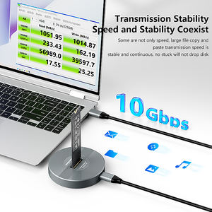 เคสอลูมิเนียม SSD M2 NVMe SATA NGFF USB 3.1 Type-C Type C <span class=keywords><strong>M</strong></span>.2 SSD เคสรองรับ NVMe NGFF SSD - Product Image 3