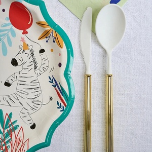 Assiettes en papier jetables DAMAI en gros sur le thème du lion pour fête d'anniversaire des garçons et des enfants, vaisselle de table - Product Image 6