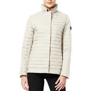 KIJQJW12 Women's Winter Casual <b>Quilted</b> Cotton <b>Jacket</b> Dark Blue Embroidery Striped Rivet Camouflage Long Sleeves Pearl Beading - Product Image 5