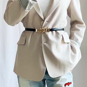 Ajustável PU Couro Cadeia Cintura para Senhoras Alta Moda Cinto Decorativo com Liga Buckle Thin Head Acessório - Product Image 4