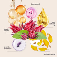 Sabun Herbal Bar untuk orang dewasa tubuh padat bunga Hibiscus dingin diproses pemutih mencerahkan kulit minyak esensial mandi buatan tangan