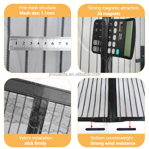 <span class=keywords><strong>Mosquitera</strong></span> Moderna de Marco Completo <span class=keywords><strong>con</strong></span> Velcro y Magneto, de Poliéster, <span class=keywords><strong>con</strong></span> Malla Pequeña para Ventilación, para Puerta/Entrada, 2026 - Product Image 2