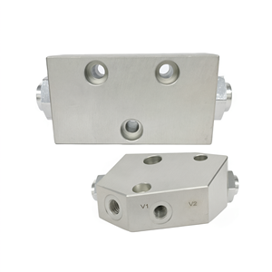 Bloc de vanne de contrepoids hydraulique en acier au carbone, simple sens, double action, pour maintien de pression de cylindre - Product Image 1