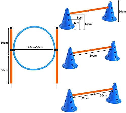 3つの折りたたみ式の調整可能な敏捷性はしごトレーニング機器を備えた新着販売の最高の犬のトレーニングエクササイズコーン