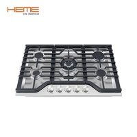 76 cm Estufa De Gas Table de cuisson à gaz intégrée Fournisseur chinois 5 brûleurs SABAF Table de cuisson à gaz pour la cuisine domestique