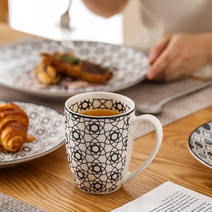 Assiettes décoratives <span class=keywords><strong>de</strong></span> luxe avec vitrage, 48 pièces, ustensiles <span class=keywords><strong>de</strong></span> <span class=keywords><strong>table</strong></span> en céramique et porcelaine, vaisselle <span class=keywords><strong>de</strong></span> <span class=keywords><strong>table</strong></span> - Product Image 3