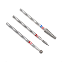 Nouvelles fraises à ongles professionnelles pour manucure : fraises à cuticules en diamant flamme, fraises à ongles en diamant naturel rondes, fraises coniques et pointues pour ongles