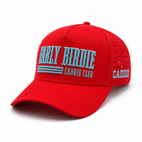 Casquette de baseball en velours côtelé à 5 panneaux avec broderie de logo personnalisé et perforation laser, protection solaire pour les quatre saisons