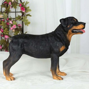 Sculpture de chien personnalisée, décoration d'intérieur, figurines de chien réalistes en résine, statue de Rottweiler réaliste pour jardin, cimetière, souvenirs - Product Image 3