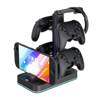 Station de Recharge pour Nintendo Switch 2, Support pour Manettes et Casque, Organisateur Multi-Appareils, Étagère de Rangement