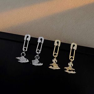 Strass imperatrice spilla perno orecchio saturno orecchini Full Nana stessa - Product Image 2