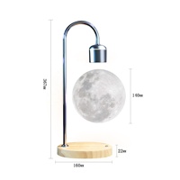 Lámpara de mesa magnética para niños, luz de luna 3D con cargador inalámbrico, Base de madera sintética, regalo de Año Nuevo para vacaciones, decoración de recepción