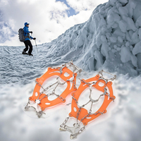 YAMA 13 dents en acier inoxydable griffes de glace décontracté hiver Anti- Crampons alpinisme escalade Portable 2mm d'épaisseur sac CE