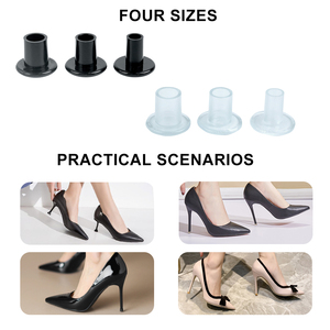 Trasparente Anti-Slip tacco alto in PVC risparmiatori tacchi a spillo da donna - Product Image 3