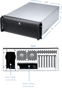 Boîtier de serveur métallique Rosewill 4U pour montage en rack |   12 disques à échange à chaud |   Compatible E-ATX |   <span class=keywords><strong>3x</strong></span> Ventilateurs avant 120 mm, <span class=keywords><strong>2x</strong></span> ventilateurs arrière 80 mm | - Product Image 6