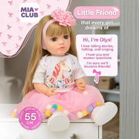 Poupée Bébé Reborn Réaliste, Figurine de Bébé de 55 cm, Jouet en Silicone Doux au Toucher pour Enfants Filles, Jeu et Collection
