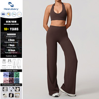 Ensemble de yoga grande taille pour femme, leggings évasés 2 pièces, taille haute, extensible dans quatre directions, respirant, imprimé écologique
