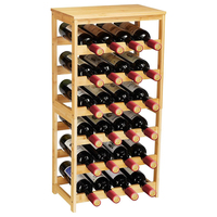 Meuble de rangement à vin autoportant en bois à 6 niveaux pour 24 bouteilles avec panneau décoratif et plateau, mobilier de maison